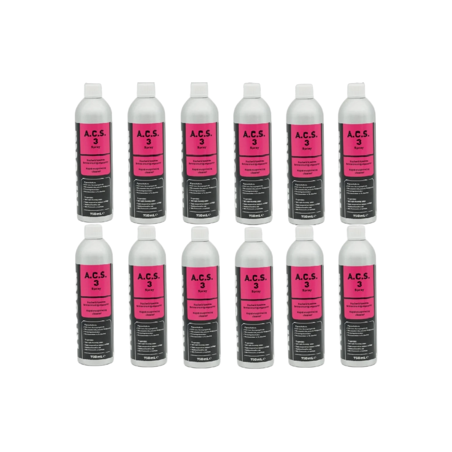 12x Rivolta A.C.S. 3 Teilereiniger Bremsenreiniger Kupplungsreiniger Spray 750ml