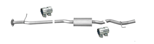 Mittelschalldämpfer Mitteltopf Auspuff für Nissan Qashqai 2,0 Allrad bis 2010