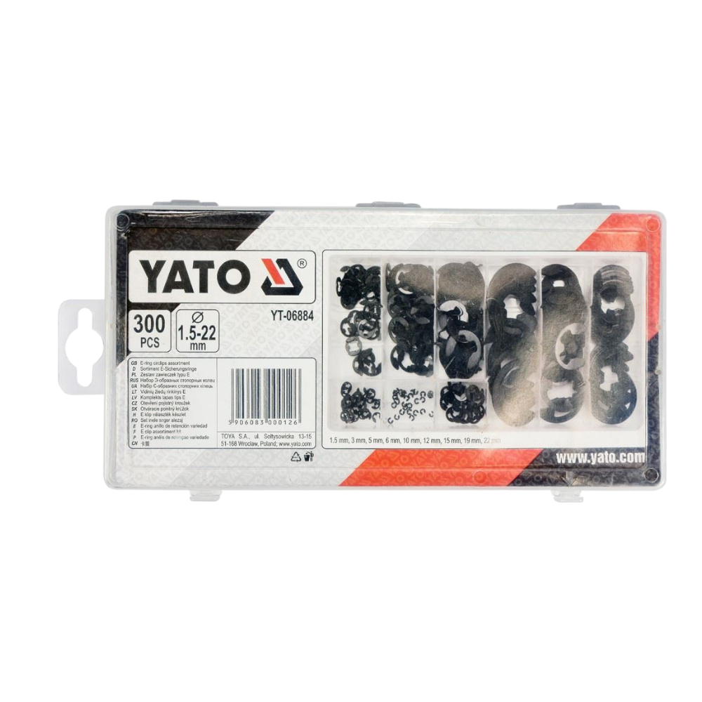 E-Typ Sicherungsringe Sortiment 300tlg Sprengring 1,5-22 mm Seegerring