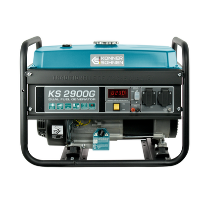 KS2900G Stromgenerator Notstromaggregat 6,5PS Benzin Gas LPG 2,9KW 2x 16A 230V