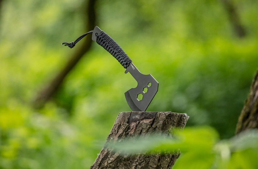 Axt Beil 26cm Outdoor Camping Zelten Lagerfeuer Holster Mini XS Klein Edelstahl