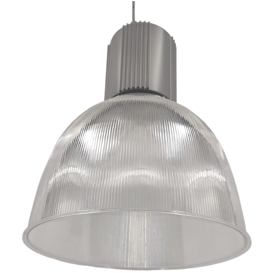 Pendelleuchte Ø 42cm Acrylglas-Schirm Silber Hängelampe Tresen Bar Industrie