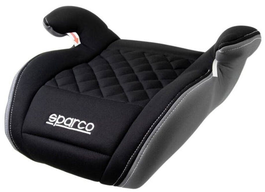 SPARCO F100K KINDERSITZ 4-12 Jahre SITZERHÖHUNG 15-36 kg SCHWARZ gesteppt ECE