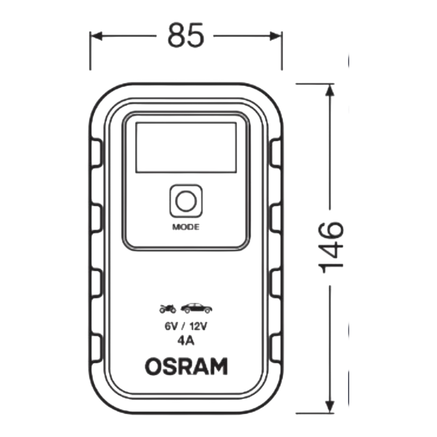 OSRAM Autobatterie elektronisch Ladegerät Batterieladegerät für KFZ LKW Motorrad