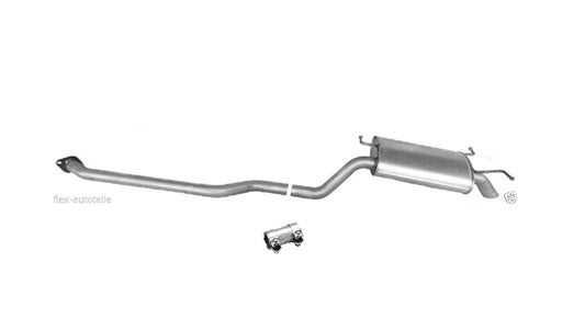 Field silencer Endpuff exhaust rear Hyundai Santa FE 2.0 CRDI 4X4 83KW 92KW