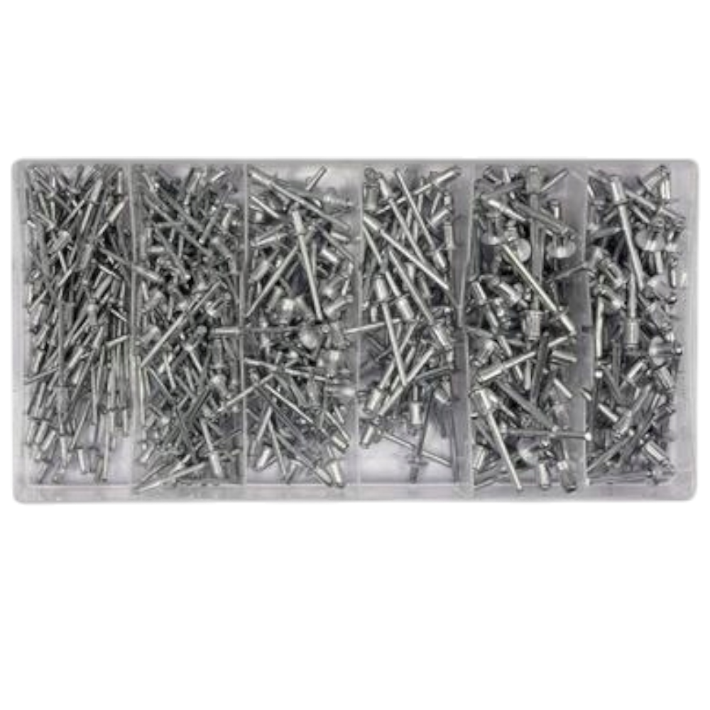 Alu Blindnieten Nieten Sortiment 400st Popnieten Set 2,4-3,2-4,0-4,8 mm Nieten
