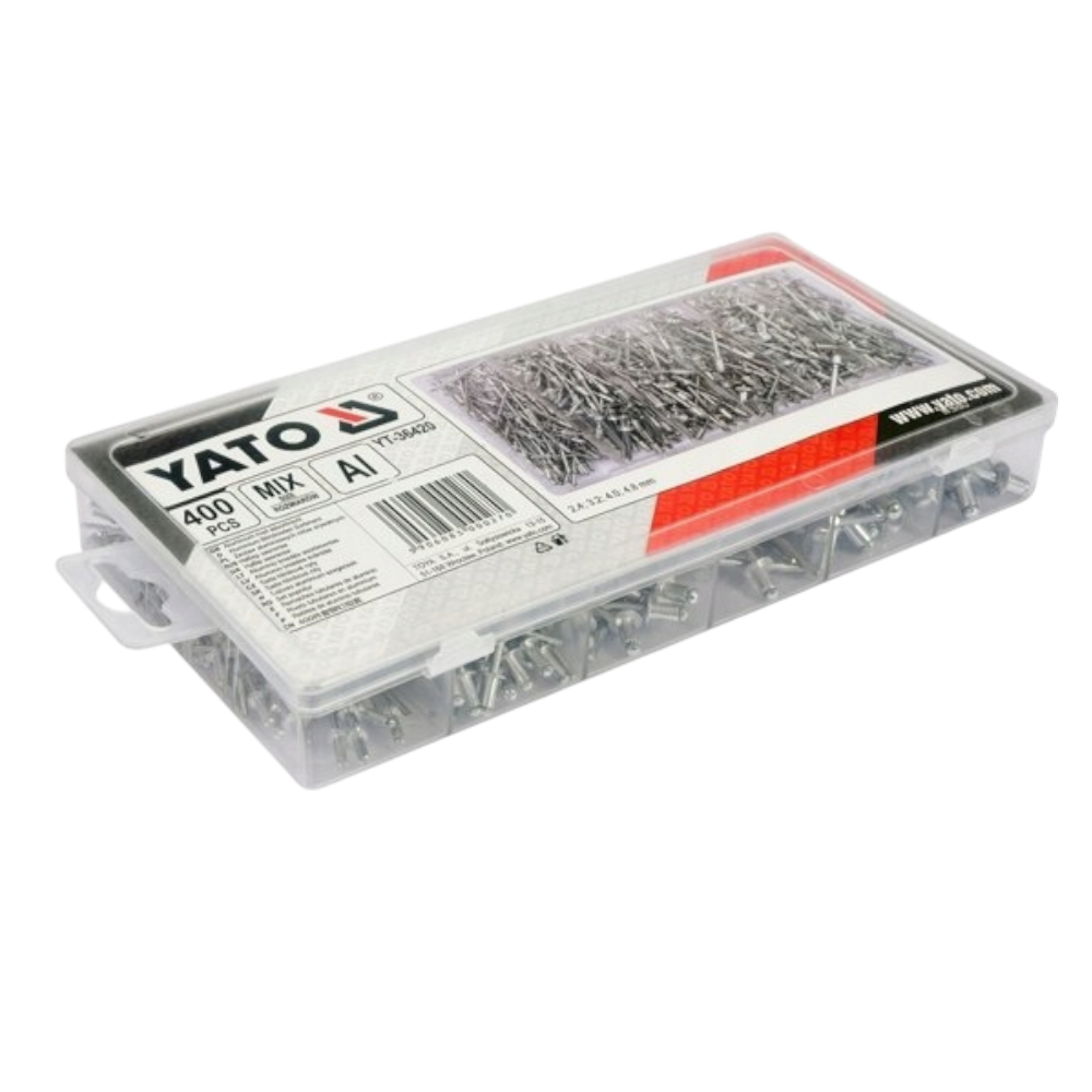 Alu Blindnieten Nieten Sortiment 400st Popnieten Set 2,4-3,2-4,0-4,8 mm Nieten