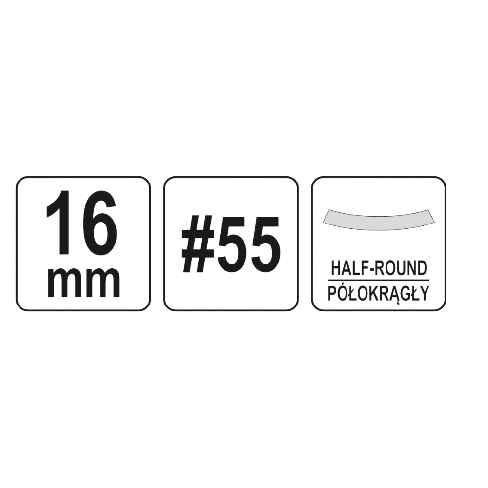 Holzmeißel halbrund Stechbeitel Meißel handkreisförmig 16mm #55 Holzgriff