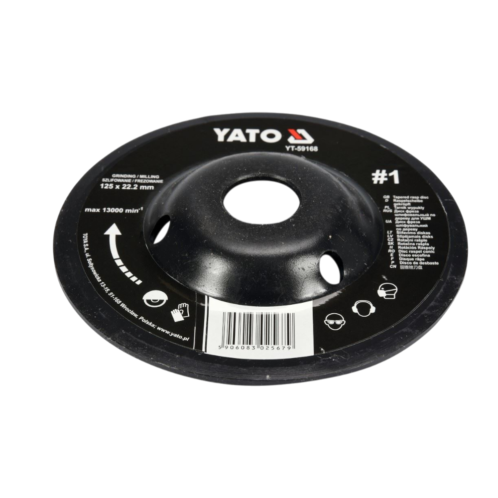 Schleifscheibe Holzraspel 125x22,2mm Raspelscheibe 13000min1 Universalraspel #1