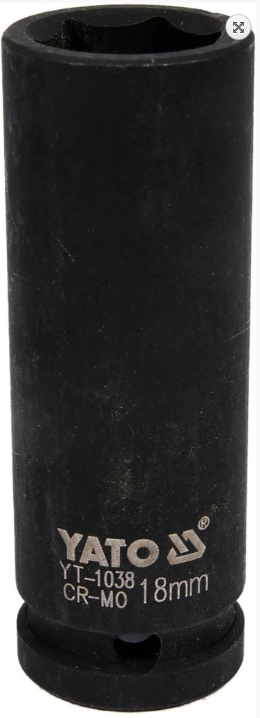 18mm 1/2 Schlagnuss für Schlagschrauber Kraftnuss Sechskant Stecknuss Langnuss