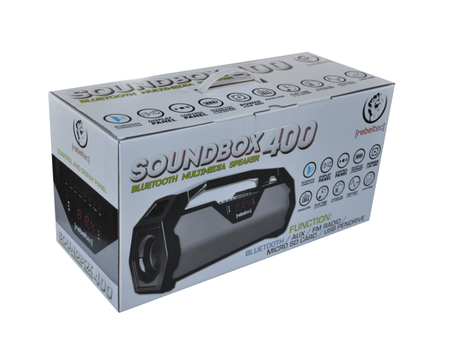 Akku Partybox SoundBox Bluetooth Lautsprecher Musikbox Musikanlage Subwoofer 20W