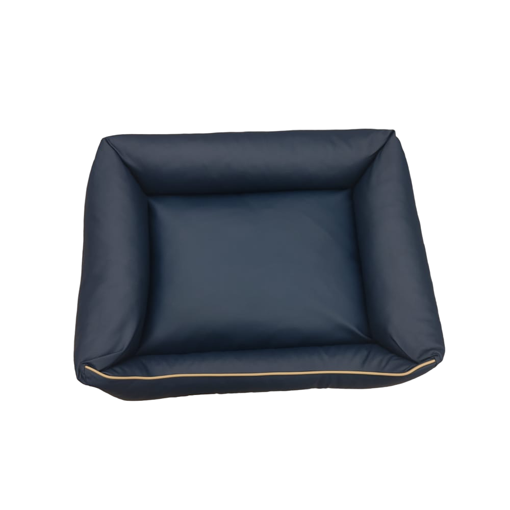 Hundebett Hundekorb Hundekissen Hundesofa Liegeplatz Kunstleder Korb L  Blau