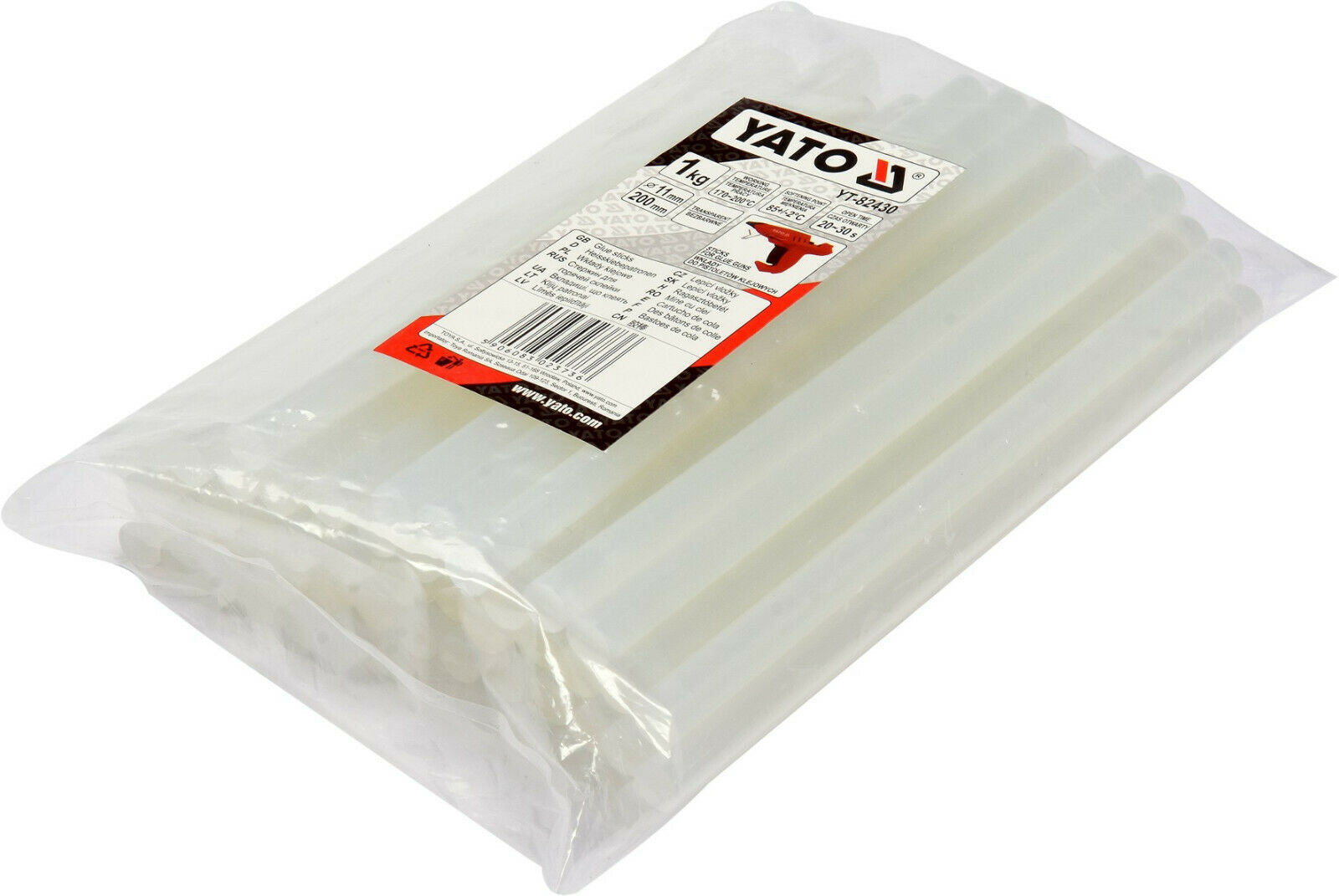 Yato YT-82430 Heißklebesticks transparent 1kg Heißklebepistole Heißkleber