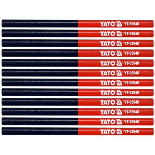 Zimmermannsbleistift Set 12 tlg. rot/blau Bleistifte technisch Maurer Zweifarbig