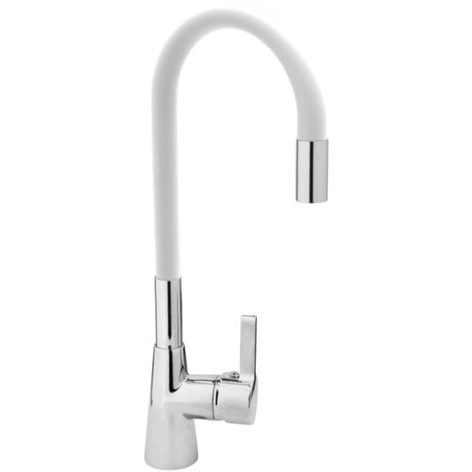 Fala Küchenarmatur flexibel Wasserhahn Küche Armatur Spüle Spültischarmatur weiß