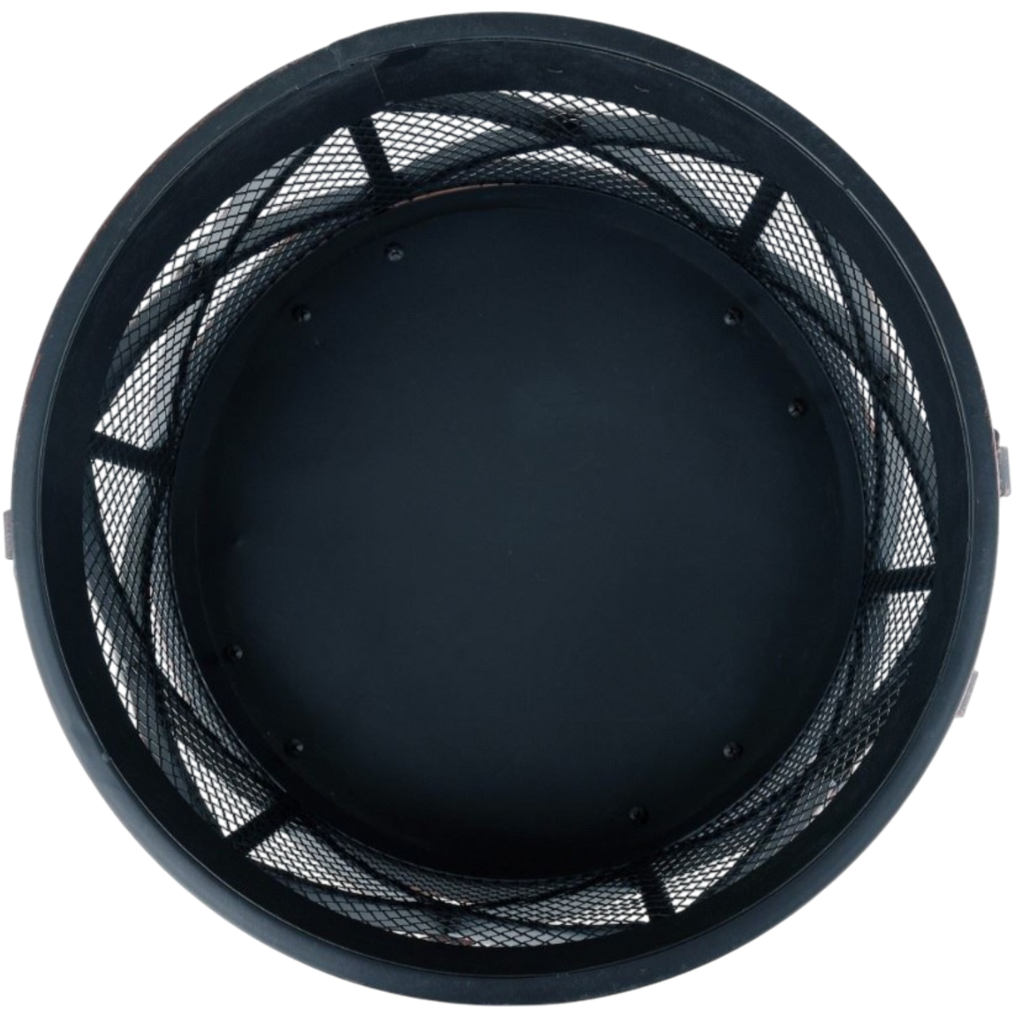 Feuerstelle 42 x 53 cm Feuerschale Holz Lagerfeuer Garten Terrasse Stahl Tonne