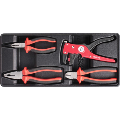 Elektro Zangen Set 4tlg VDE Seitenschneider Kombizange Spitzzange Abisolierer