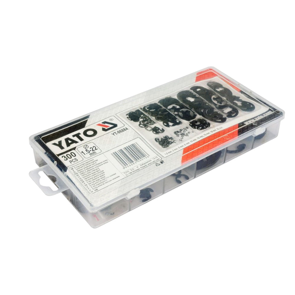 E-Typ Sicherungsringe Sortiment 300tlg Sprengring 1,5-22 mm Seegerring