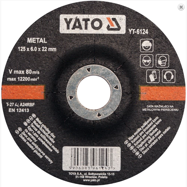 Winkelschleifer Fächerscheibe 125x6x22 Schleifscheibe Schruppscheibe Metall