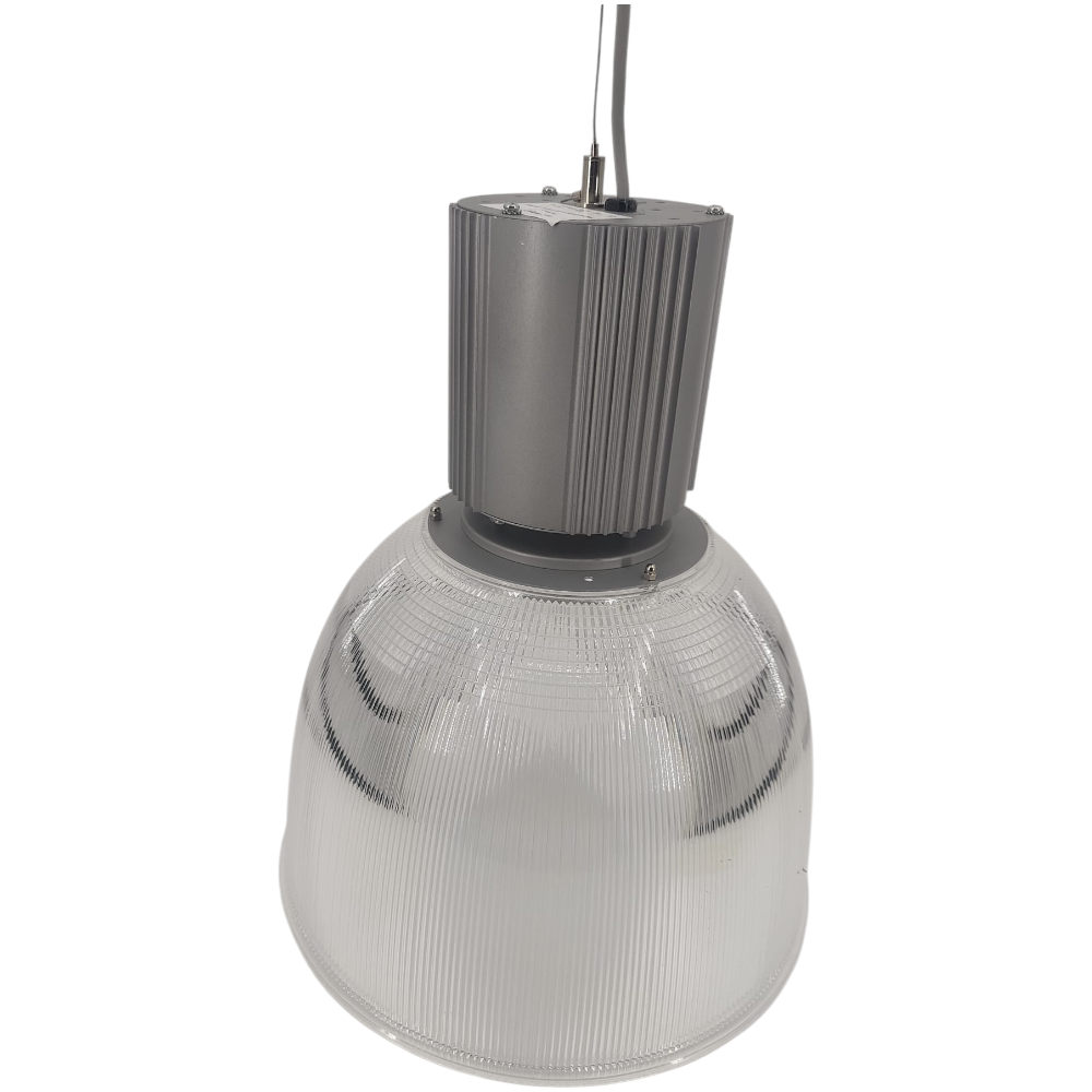Pendelleuchte Ø 42cm Acrylglas-Schirm Silber Hängelampe Tresen Bar Industrie