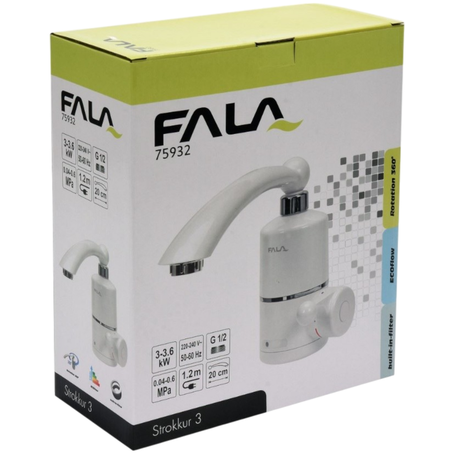 Wandamatur Durchlauferhitzer Wasserhahn Warmwasser elektrisch Heizung Küche Bad