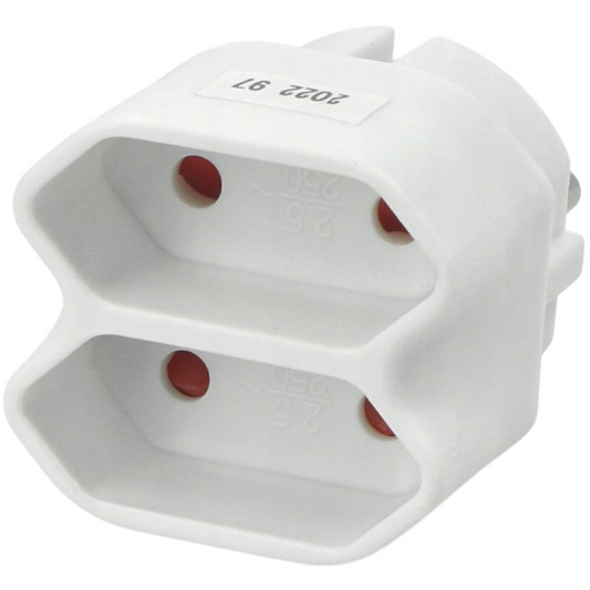 Steckdose Verteiler 2er Mehrfachsteckdose Eurostecker C Adapter 2-fach Leiste