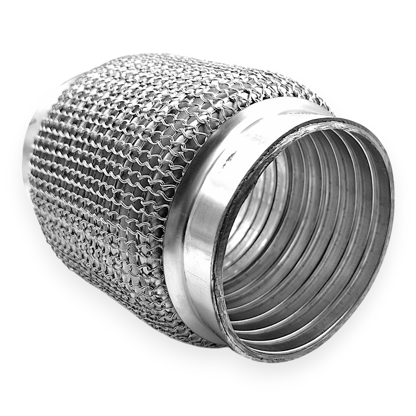 60x100 Flexrohr Flexstück Auspuff Katalysator Softflex Edelstahl mit Interlock