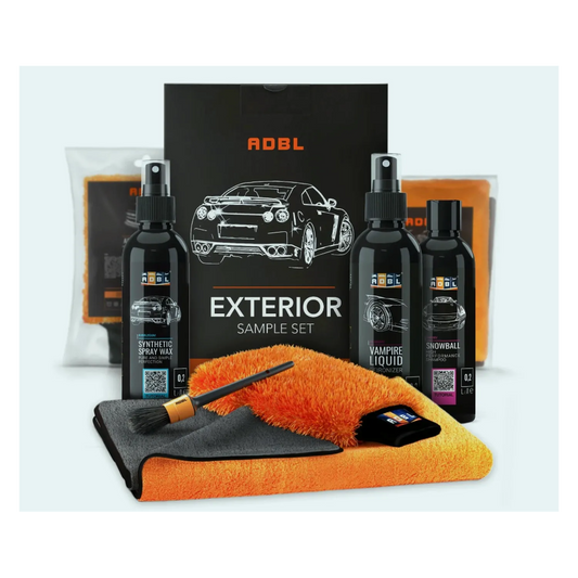 ADBL Exterior Set Autopflegeset Außenpflege Shampoo Waschhandschuh Versieglung