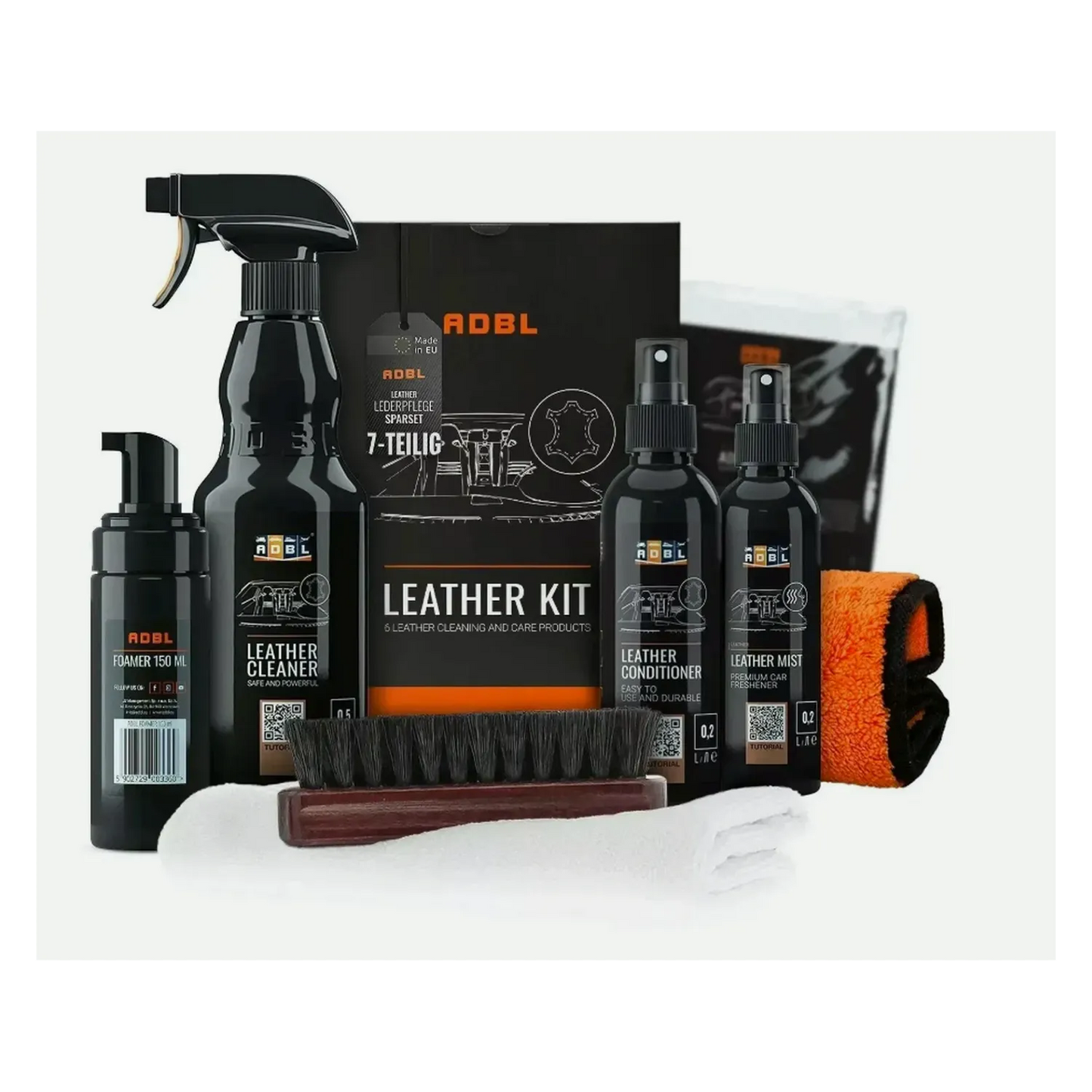 ADBL Leather Kit Lederpflegeset Lederreiniger Lederbürste Aufbereitung Innenraum