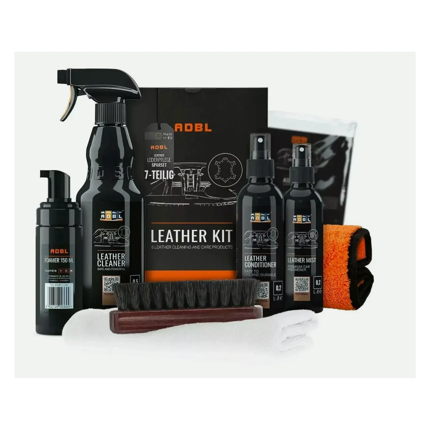 ADBL Leather Kit Lederpflegeset Lederreiniger Lederbürste Aufbereitung Innenraum