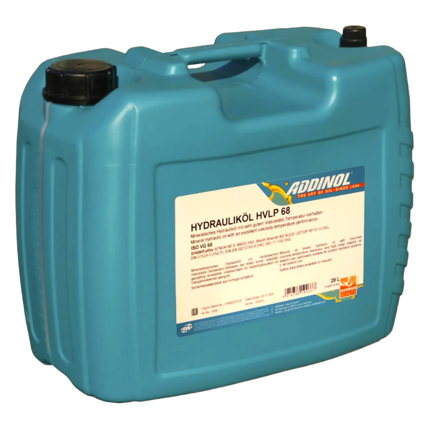 20 Liter Addinol Hydrauliköl Hydro Zentralhydraulik HVLP 68 DIN 51524-3 HVI