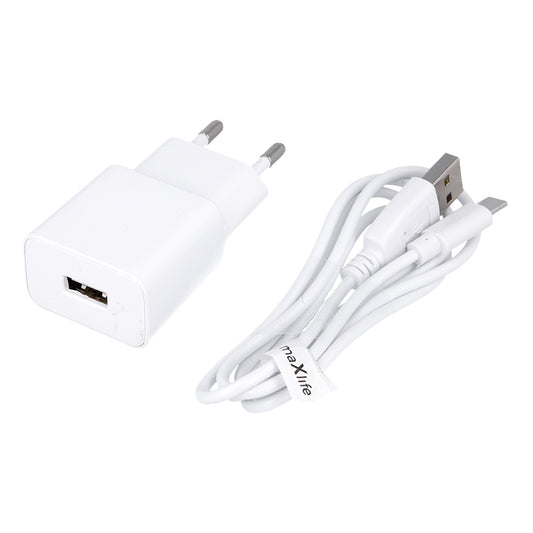 Maxlife Ladekabel  Ladegerät Schnellladegerät USB-A / USB-C Datenkabel Netzteil