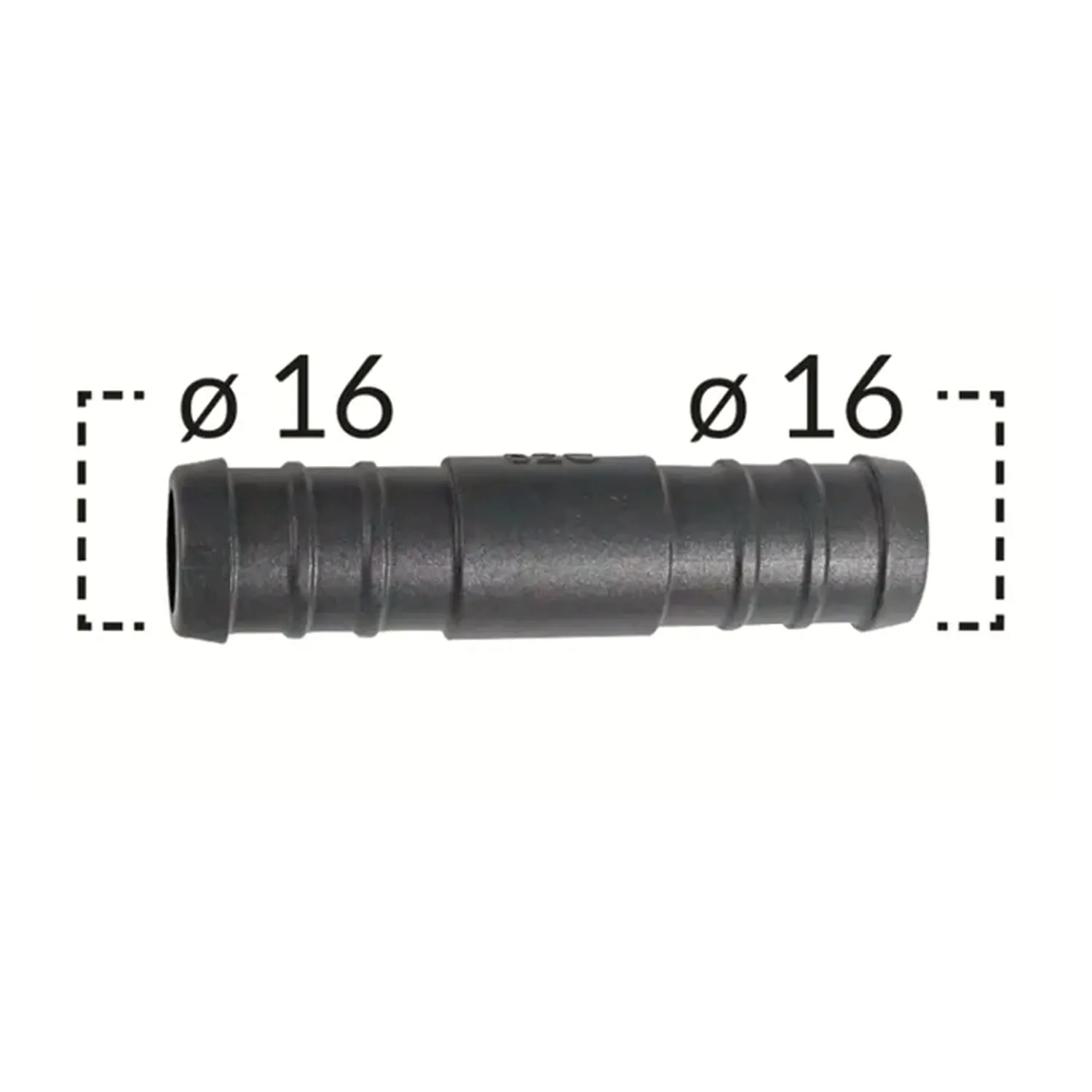 16mm Verbinder Kühlwasserschlauch Rohrverbinder Leitung Schlauchverbinder Tube
