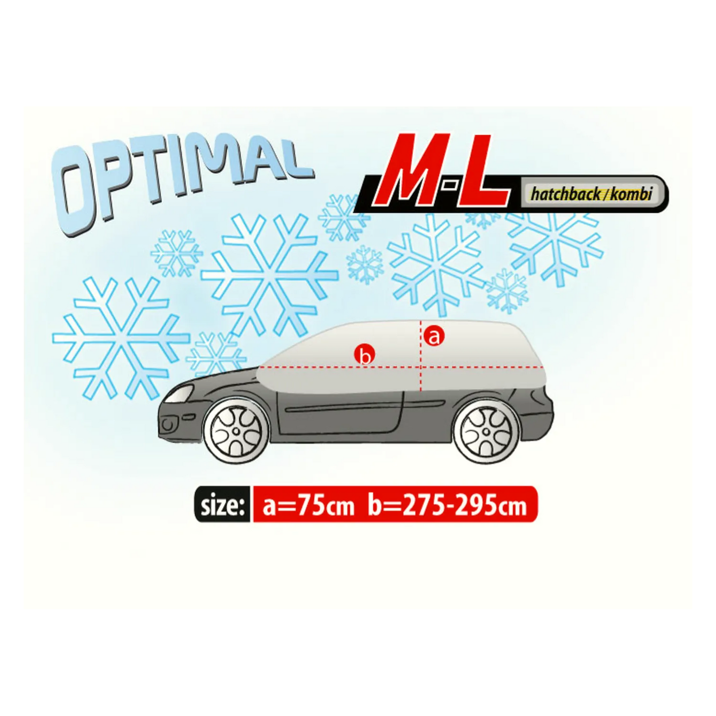 M-L Fahrzeugabdeckung Kombi PKW Auto Kfz Scheibenabdeckung Winter Halbgarage