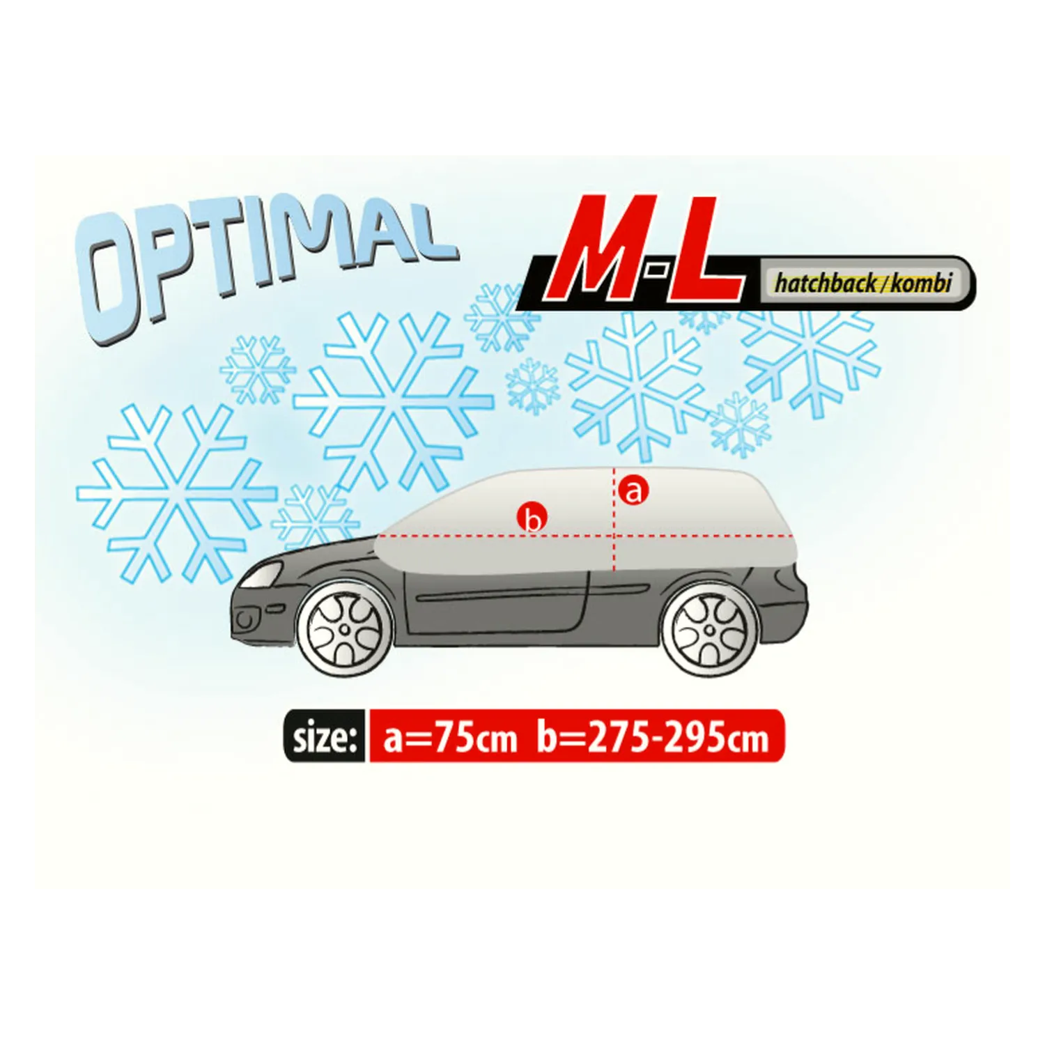 M-L Fahrzeugabdeckung Kombi PKW Auto Kfz Scheibenabdeckung Winter Halbgarage