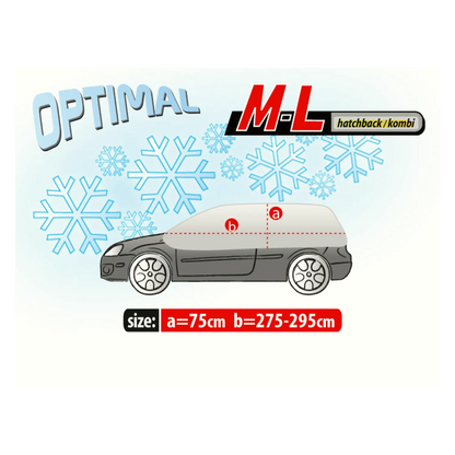 M-L Fahrzeugabdeckung Kombi PKW Auto Kfz Scheibenabdeckung Winter Halbgarage