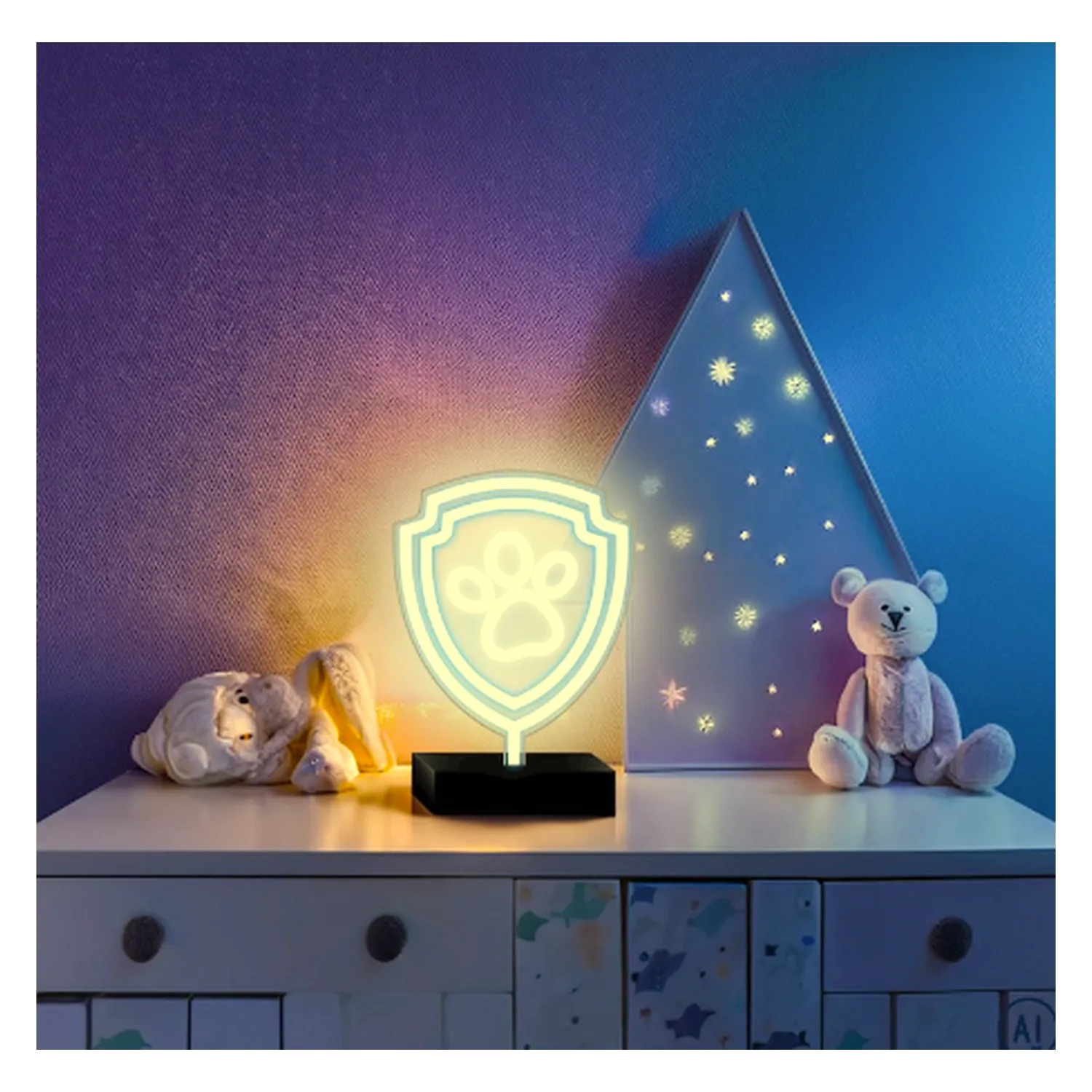 3D LED Neon PAW Patrol Schild Lampe Kinderzimmer Nachtlicht Chase Serie Wand