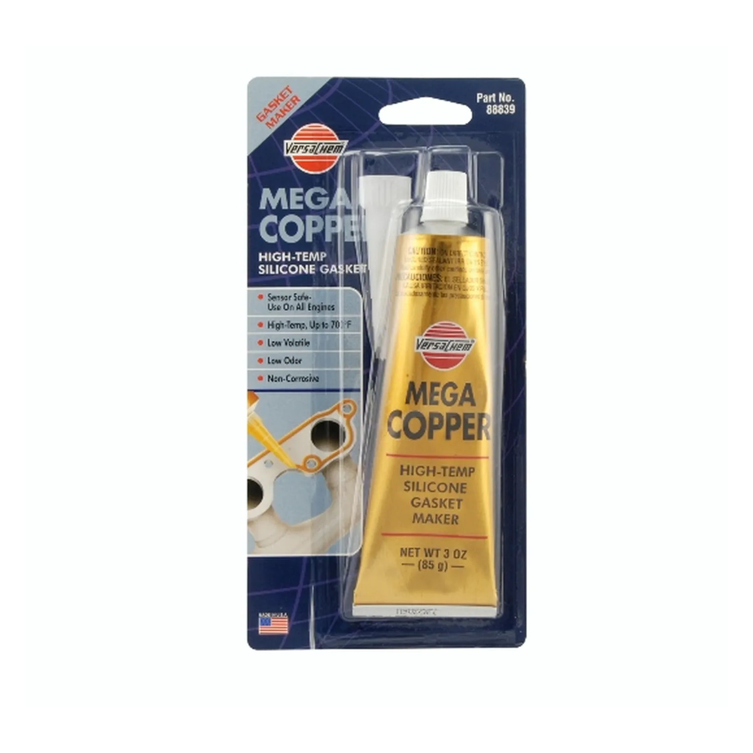 K2 Silikon elastische Universal Dichtmasse Abdichtung Kupferfarbend 85g -700°C