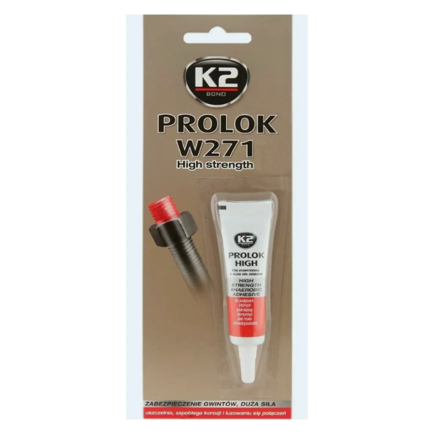 K2 Schraubensicherung Schraubenkleber Klebstoff Gewindesicherung hochfest rot 6g