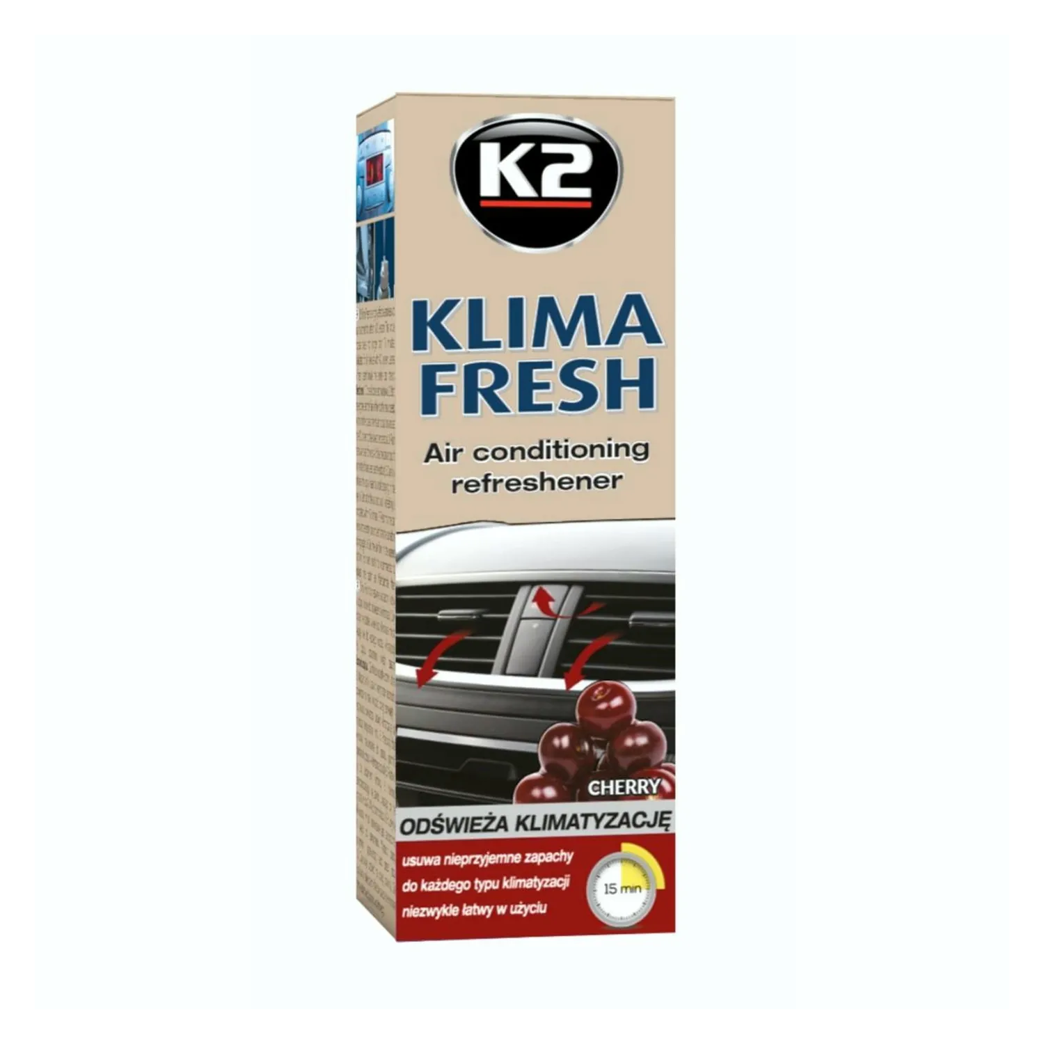 K2 Klima Fresh Cherry Klimaanlagenreiniger Geruchsentfernung Desinfektion 150ml