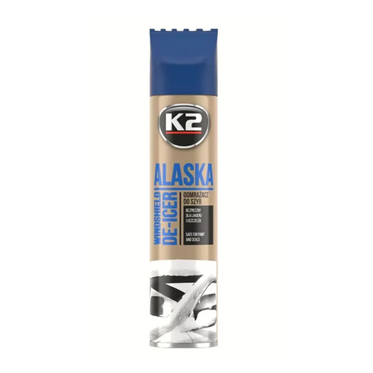 K2 Alaska Scheibenenteiser Enteiserspray Frontscheibe mit Eiskratzer Spray 300ml