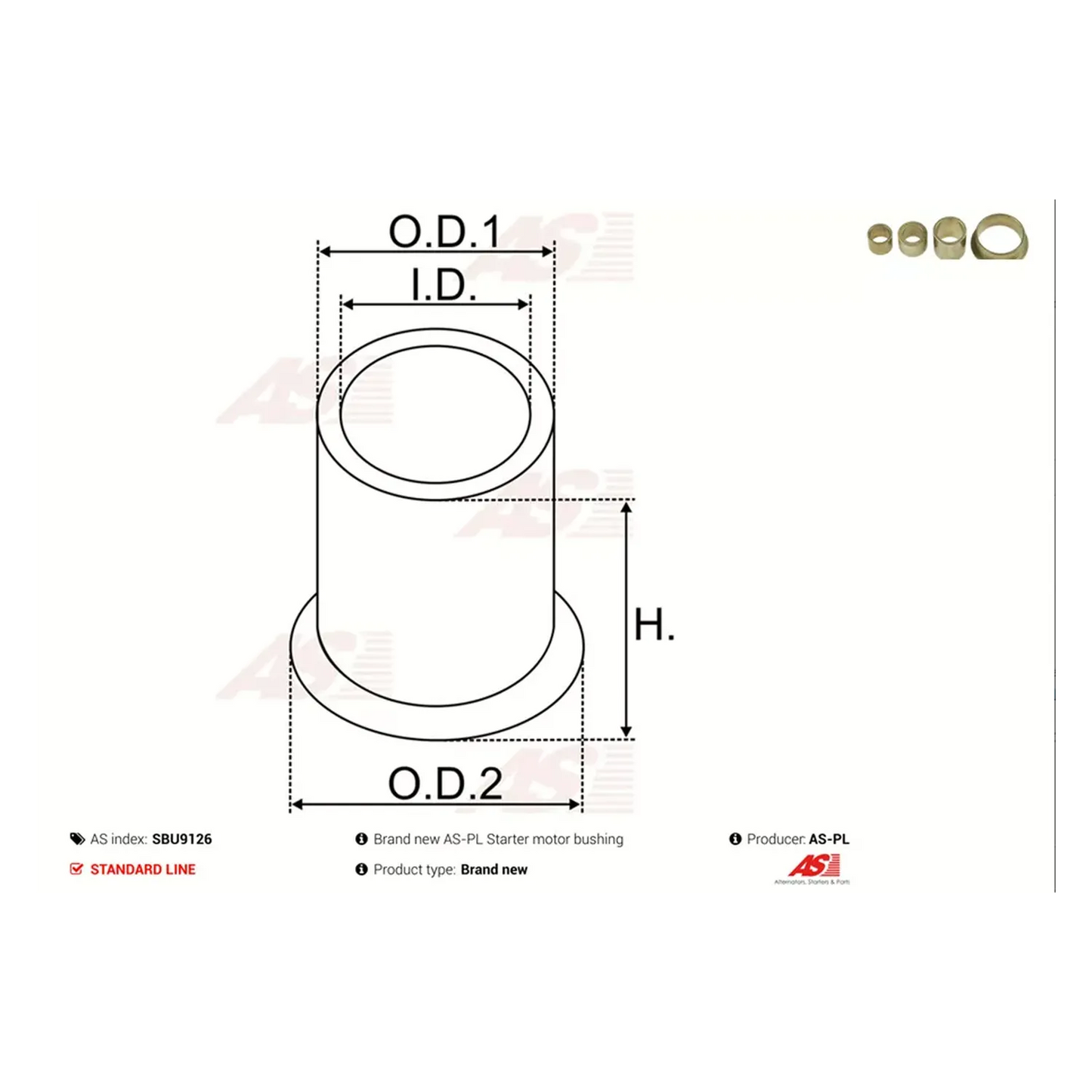 Set Buchsen Starterwelle Anlasser Starter für BMW VW Audi Skoda Seat Opel Ford