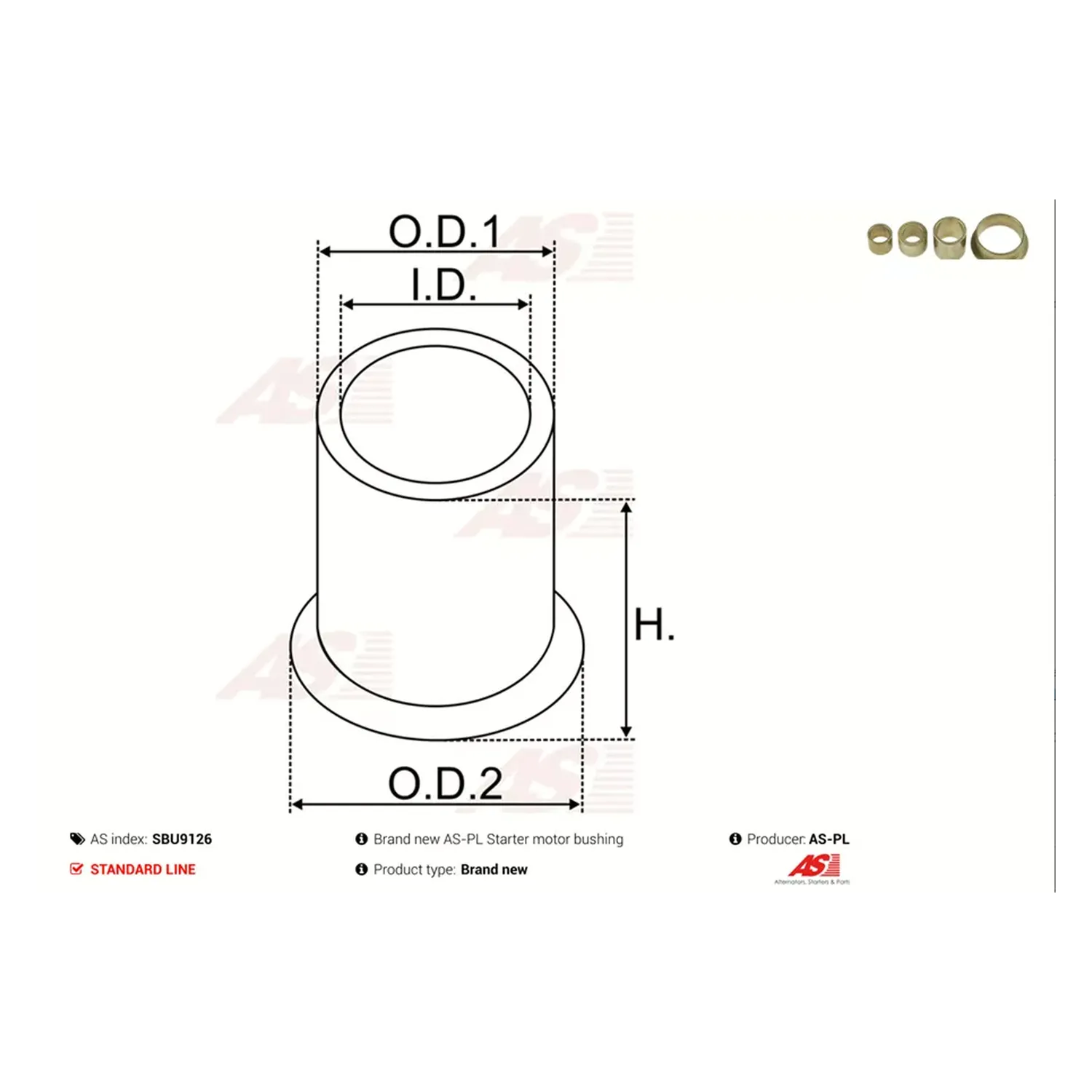 Set Buchsen Starterwelle Anlasser Starter für BMW VW Audi Skoda Seat Opel Ford