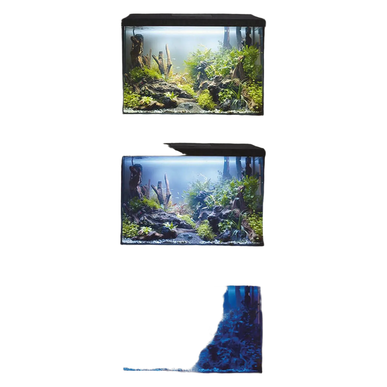 AQUAEL Aquarium AQUA4START 60/P D&N LED Beleuchtung Abdeckung LED Terrarium 54L
