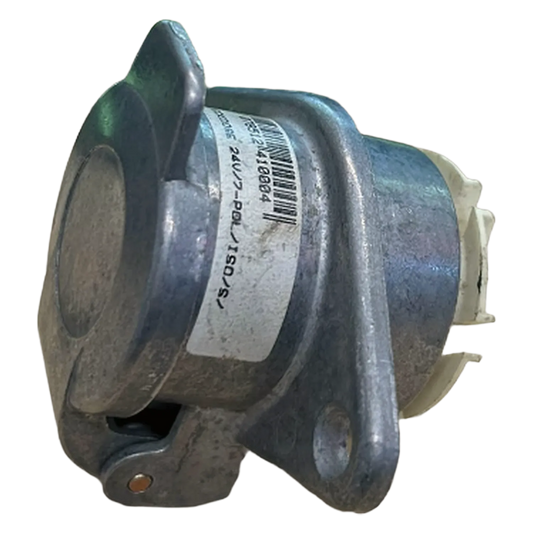 Stecker Anhängerkupplung Verbindung Anhängerstecker hinten Alu 7-polig 24V LKW