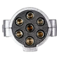 Stecker Anhängerkupplung Verbindung Anhängerstecker Hänger Alu 7-polig 24V LKW