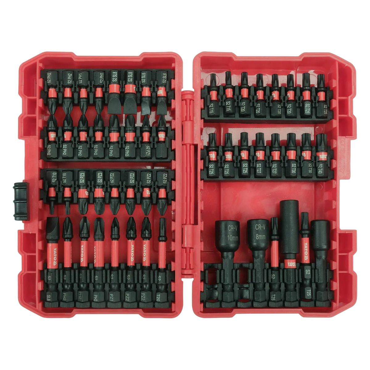 Yato Bit-Set Schraubendreher Akkuschrauber Einsatz Kreuz Schlitz Torx 54tlg