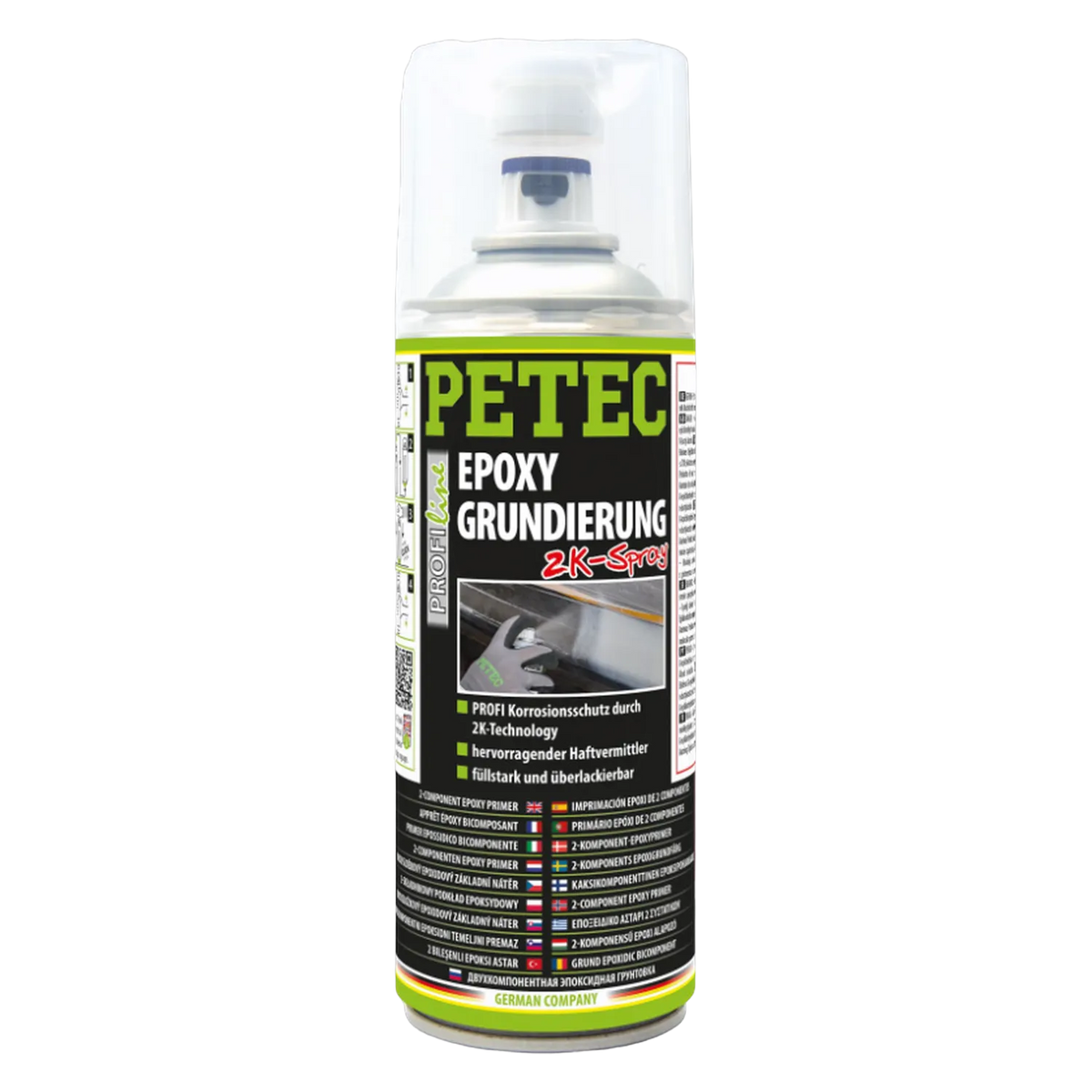 PETEC 72140 Epoxy-Grundierung 2K Rostschutz Fülller Primer Grau mit Härter 400ml
