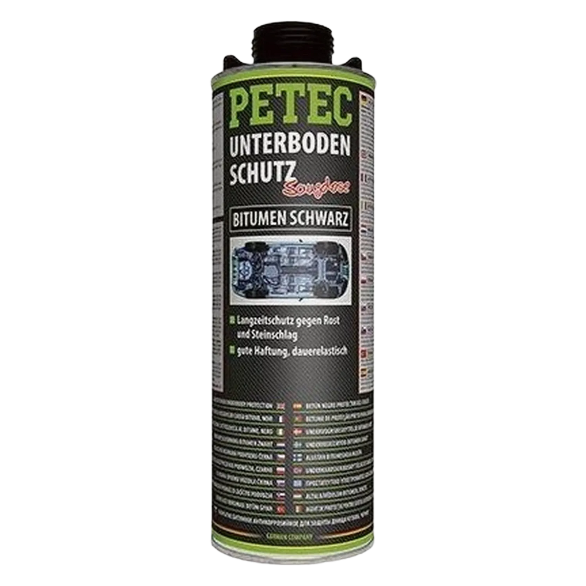 PETEC 73110 Unterbodenschutz Bitumen schwarz Korrisionsschutz Saugdose Rost