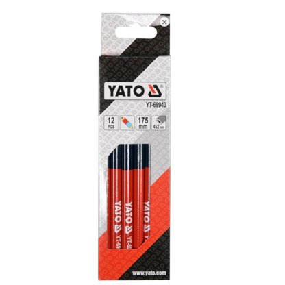 Zimmermannsbleistift Set 12 tlg. rot/blau Bleistifte technisch Maurer Zweifarbig